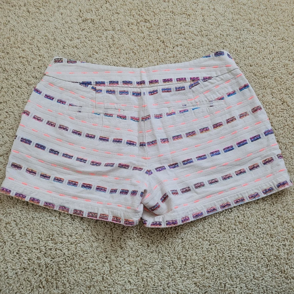 Loft Womens Riviera Textured Stripe Shorts 2 Summer Bohemian